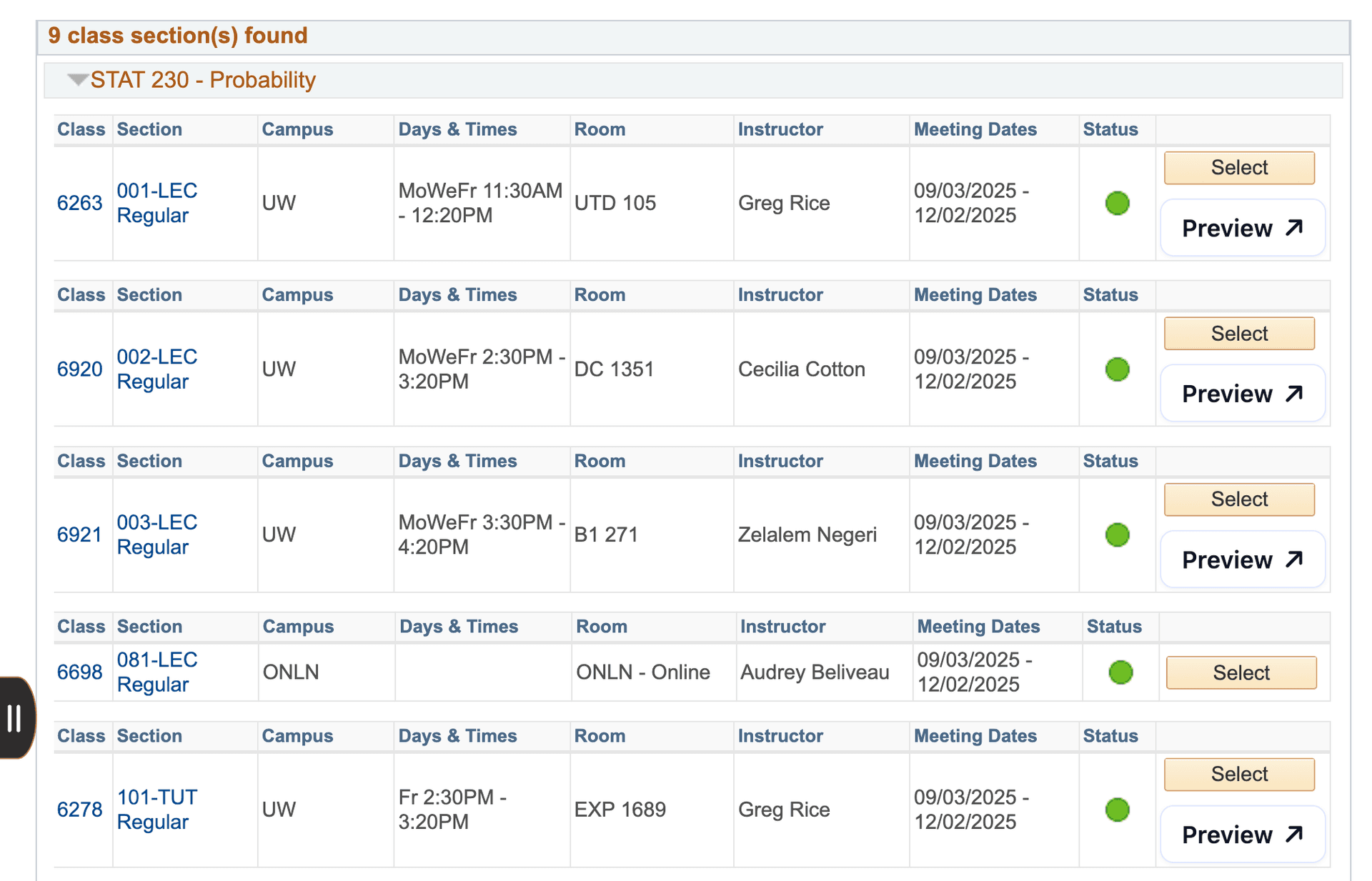 Step 2: Select a Swap to Preview